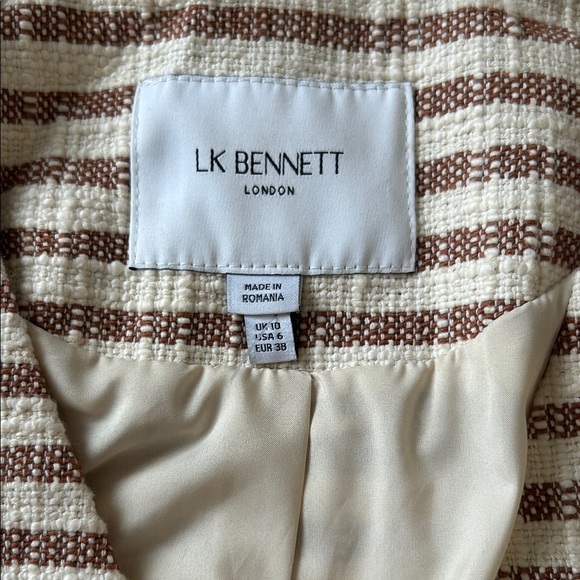 lk Bennett London Striped Short Sleeve Blazer Dress - Picture 2 of 3